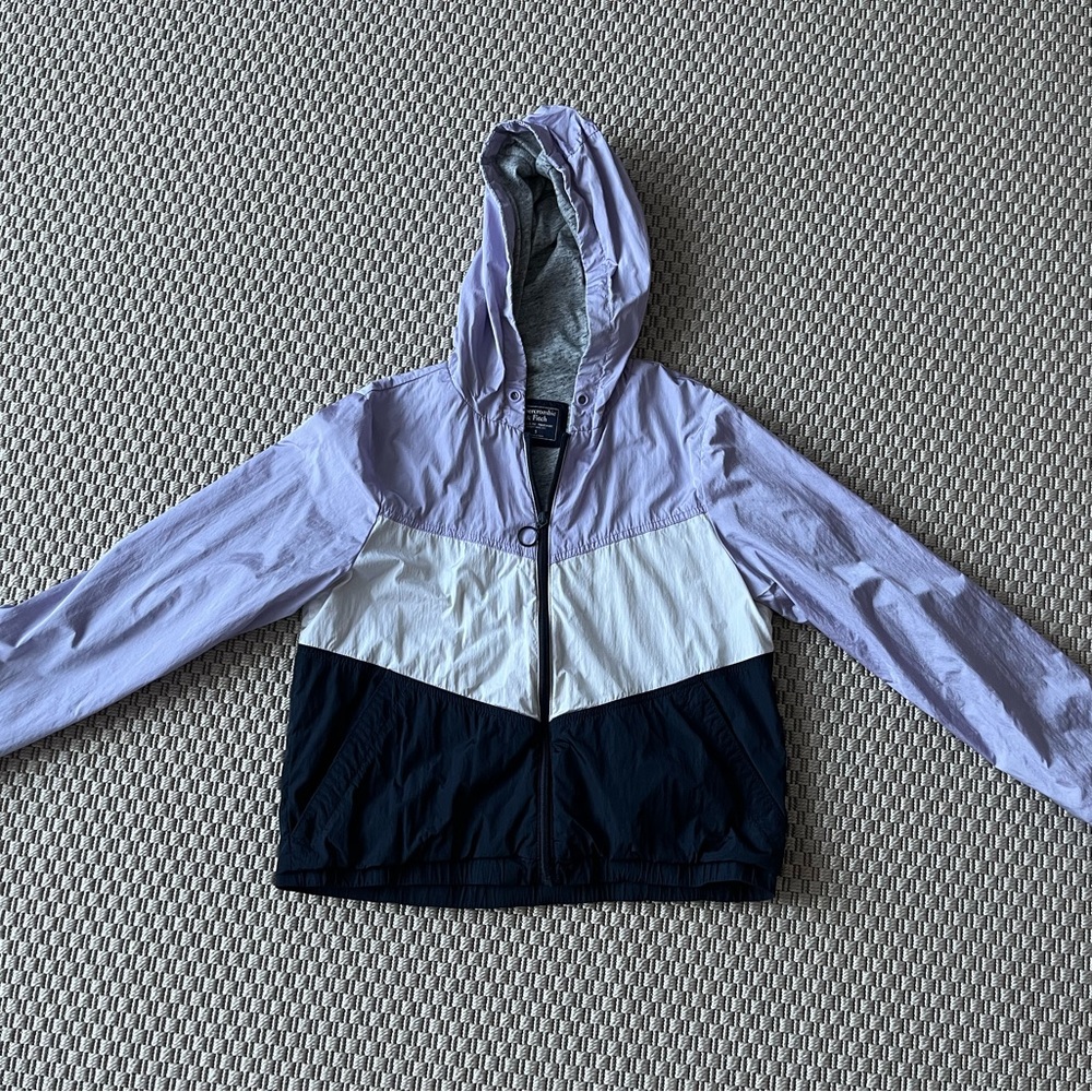 Abercrombie & Fitch small purple/white/blue jacket
